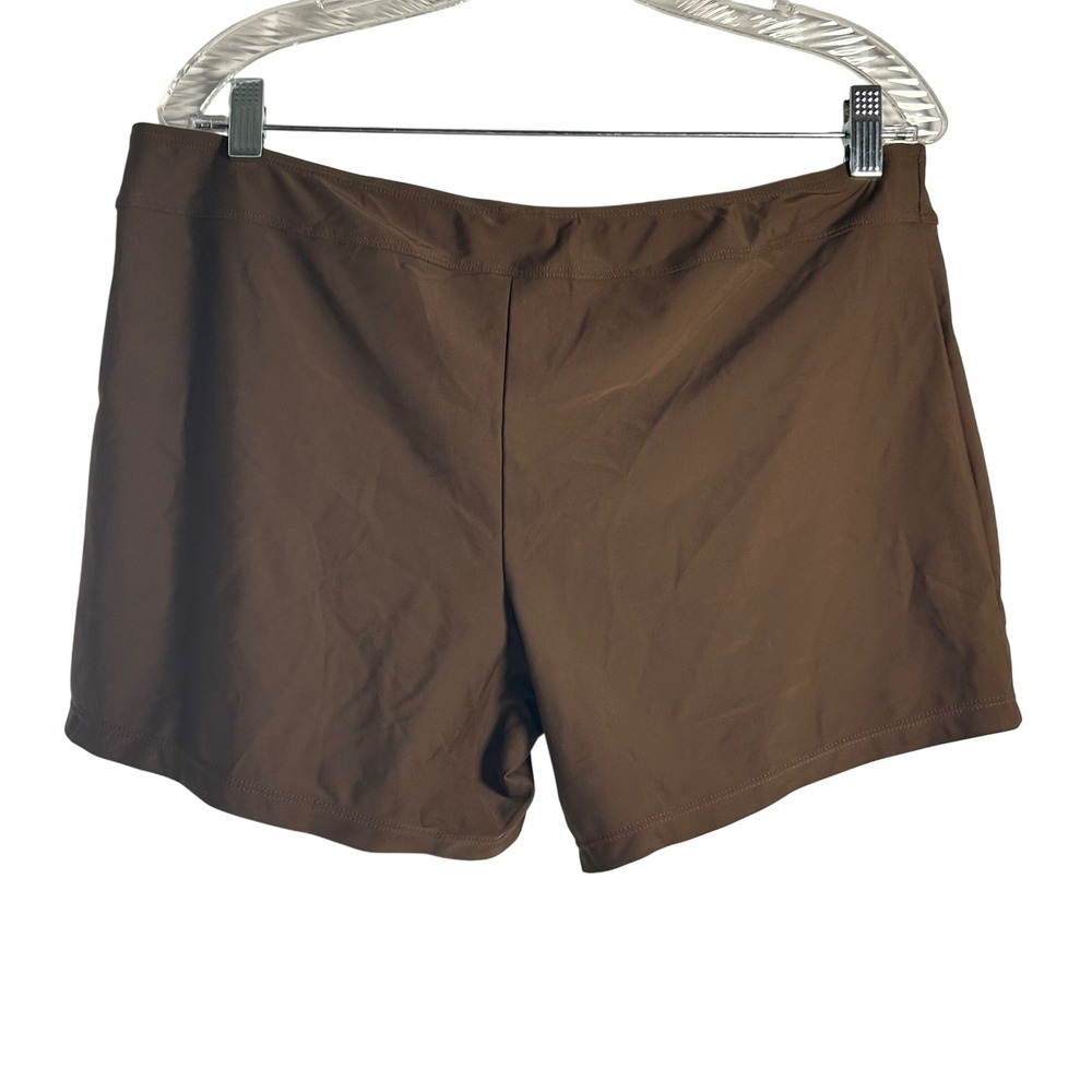 Hapari Brown Swim Cover Up Shorts SPF 50 Plus Size XL - Picture 2 of 9